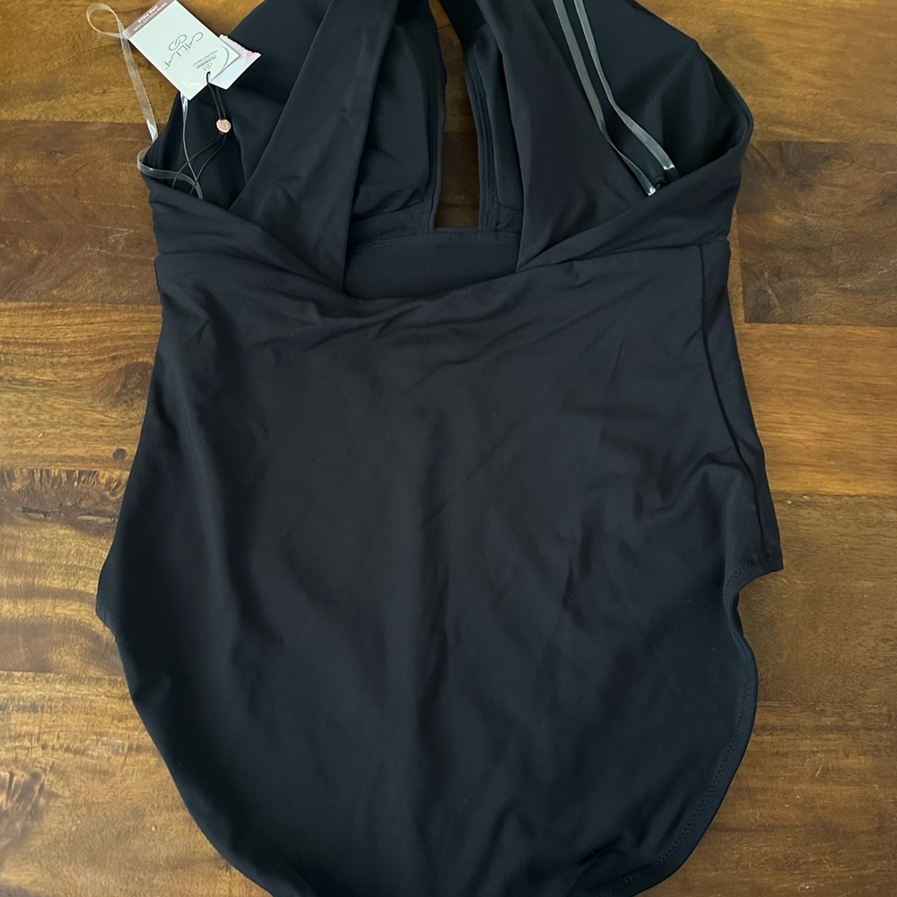 Calia women’s Black One Piece‎ cut out halter Swimsuit size 10 NWT - Picture 3 of 6